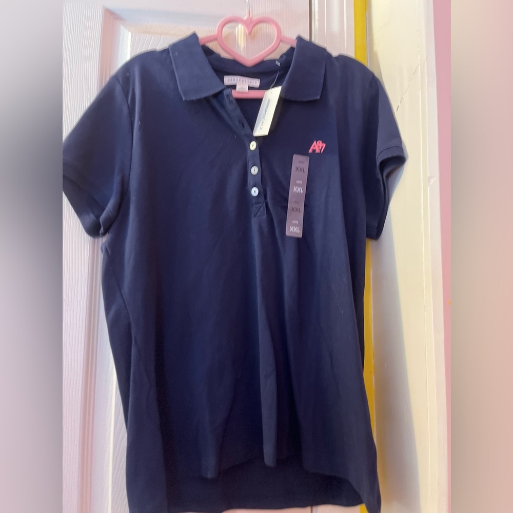 Aeropostale Dark Blue Collared Shirt XXL